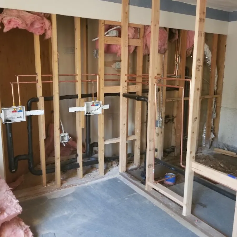 Copper pipe rough-in and plumbing installation in Lodi